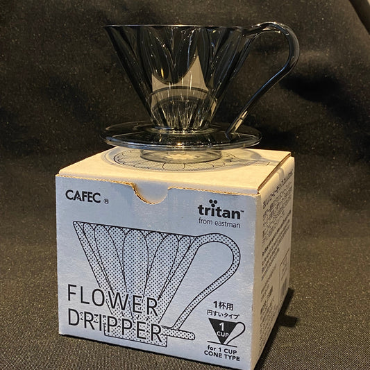 CAFEC TFD-1CB CLEAR BLACK TRITAN FLOWER DRIPPER